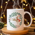 Bedruckte Tasse mit Weihnachtsmotiv - Winterreh