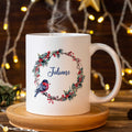 Bedruckte Tasse mit Weihnachtsmotiv - Weihnachtskranz
