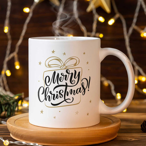 Bedruckte Tasse mit Weihnachtsmotiv im Weihnachtsgeschenk Design