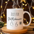 Bedruckte Tasse mit Weihnachtsmotiv - Zeit für Glühckswein