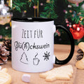 Bedruckte Tasse mit Weihnachtsmotiv - Zeit für Glühckswein