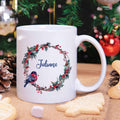 Bedruckte Tasse mit Weihnachtsmotiv - Weihnachtskranz