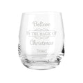 Teelicht mit Gravur - Weihnachtsdeko - Believe in the Magic of Christmas - Personalisiert mit Name