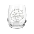 Teelicht mit Gravur - Weihnachtsdeko - Merry Christmas Round Ornament - Personalisiert mit Name