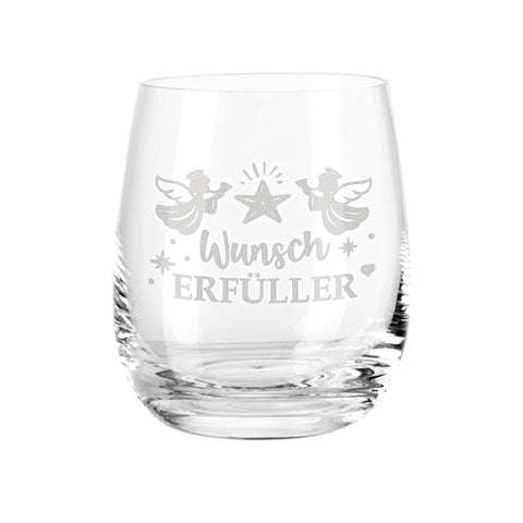 Teelicht mit Gravur - Weihnachtsdeko - Wunscherfüller Engel