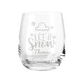 Teelicht mit Gravur - Weihnachtsdeko - Let it snow Wolke - Personalisiert mit Name