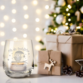 Teelicht mit Gravur - Weihnachtsdeko - Oh du fröhliche - Personalisiert mit Name