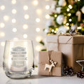 Teelicht mit Gravur - Weihnachtsdeko - Frohe Weihnachten Ast - Personalisiert mit Name