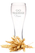 Leonardo Weizenglas mit Gravur "Trauzeuge + Wunschname"