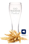 Leonardo Weizenglas mit Gravur "Trauzeuge + Wunschname"