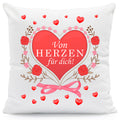 Bedrucktes Kissen mit Spruch Von Herzen für dich