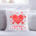 Bedrucktes Kissen mit Spruch Von Herzen für dich