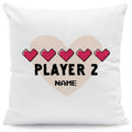 Bedrucktes Kissen mit Spruch "Player 1 & Player 2" im Set