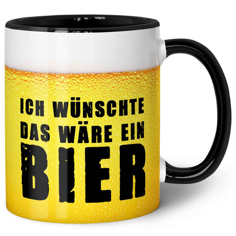 Bedruckte Tasse Ich wünschte das wäre ein Bier