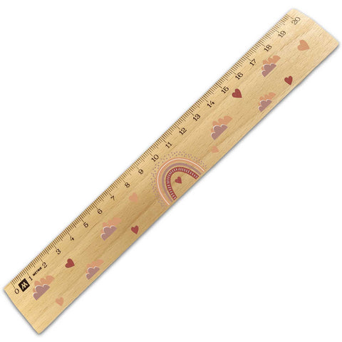 Lineal zur Einschulung im Regenbogen Design für Kinder aus Holz