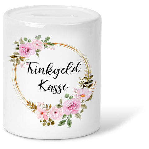 Bedruckte Spardose im Trinkgeld Kasse Design