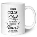 Bedruckte Tasse mit Spruch Stolzer Chef