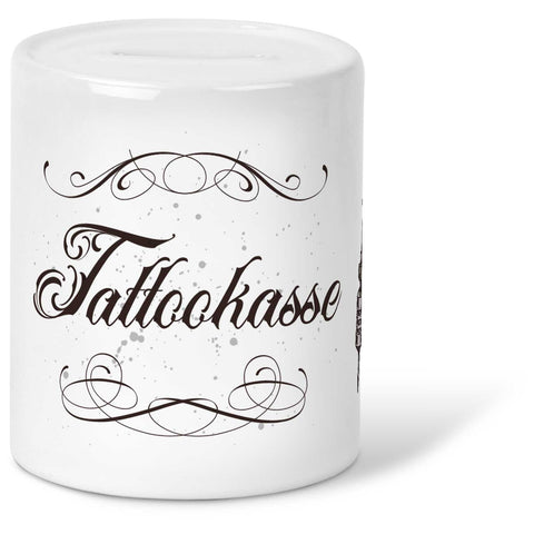 Bedruckte Spardose - Tattookasse Design
