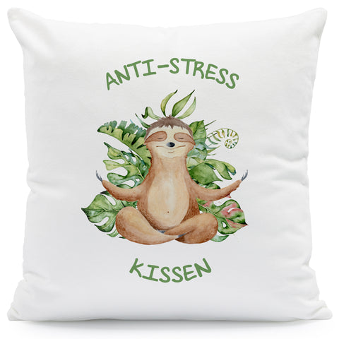 Bedrucktes Kissen mit Spruch Anti-Stress Kissen