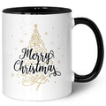 Bedruckte Tasse mit Weihnachtsmotiv im Weihnachtsbaum Design