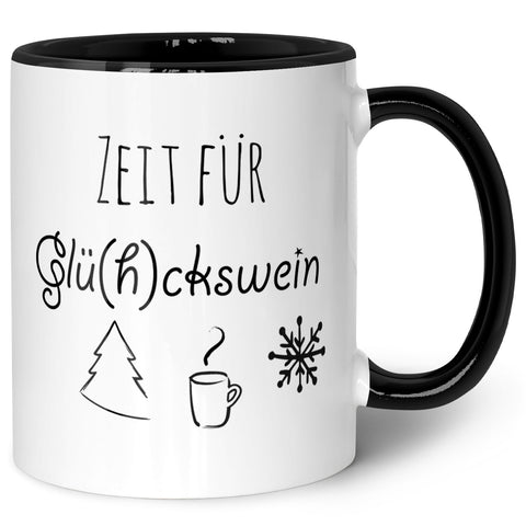 Bedruckte Tasse mit Weihnachtsmotiv - Zeit für Glühckswein