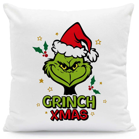 Kissen mit Weihnachtsmotiv - Grinch Xmas - Weihnachtsdeko - Geschenke für Frauen & Männer