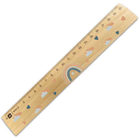 Lineal zur Einschulung im Regenbogen Design für Kinder aus Holz