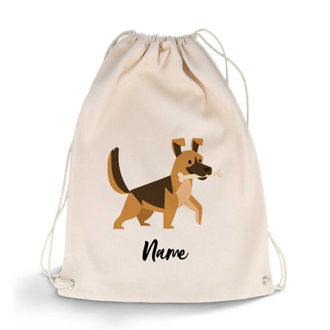 Bedruckter Turnbeutel für Kinder im Cartoon Hund Design