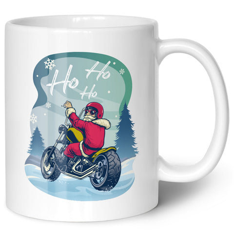 Bedruckte Tasse mit Weihnachtsmotiv im Cool Santa Design