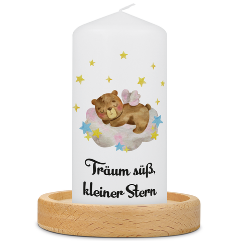 Kleine Kinder Trauerkerze - "Träum süß kleiner Stern"