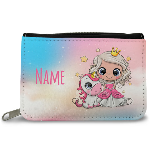 Bedruckte Geldbörse für Kinder im Prinzessin Design