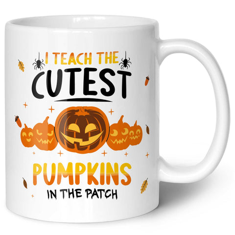 Bedruckte Tasse mit Spruch I teach the cutest Pumpkins