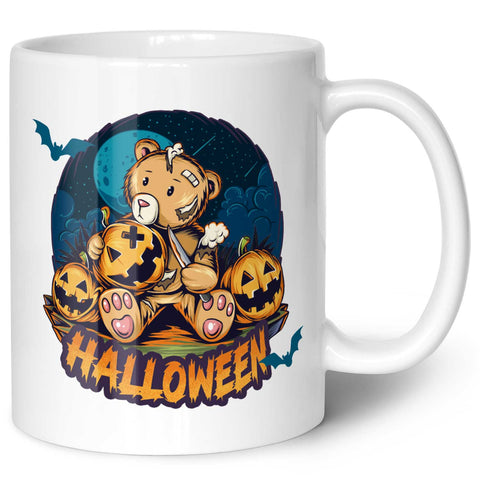 Bedruckte Tasse mit Motiv im Halloween Teddy Design