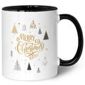 Bedruckte Tasse mit Weihnachtsmotiv im Weihnachtsbäume Design