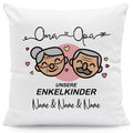Bedrucktes Kissen mit Motiv "Oma & Opa Enkelkind" mit Wunschnamen