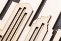 3D Wandbild aus Holz Skyline Hamburg
