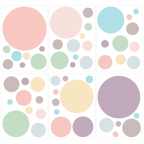Wandsticker Set Pastell Kreise
