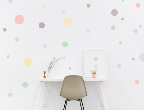 Wandsticker Set Pastell Kreise