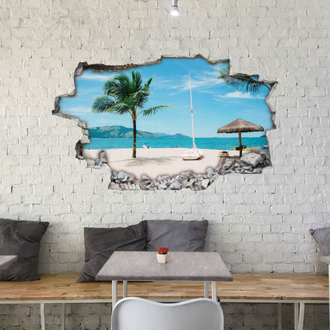Wandtattoo Wohnzimmer Beach Design