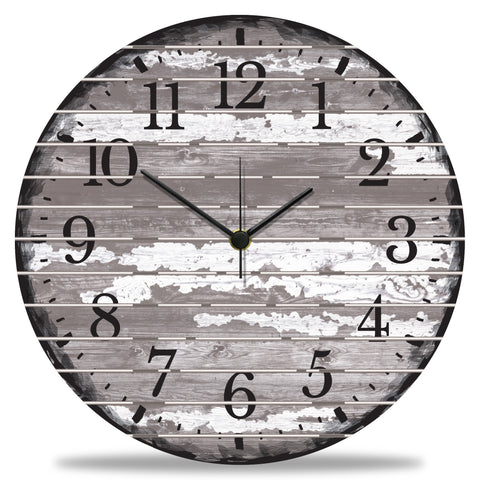 Wanduhr aus Holz Vintage Gray