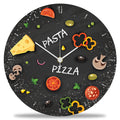 Wanduhr aus Holz Pizza Pasta