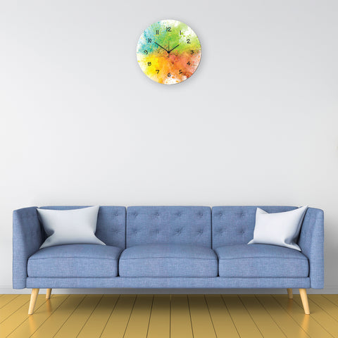 Wanduhr aus Holz Splash Love - mit UV Druck
