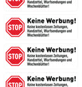 Aufkleber Keine Werbung