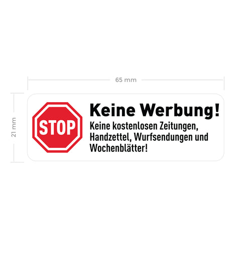 Aufkleber Keine Werbung