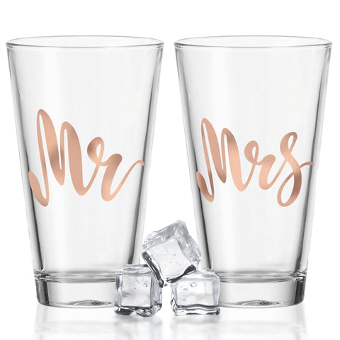 Leonardo Wassergläser im Set mit UV-Druck "Mr. & Mrs."