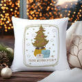 Kissen mit Weihnachtsmotiv mit Namen - Frohe Weihnachten Christmas tree - Weihnachtsdeko
