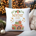 Kissen mit Weihnachtsmotiv - Winterzauber  - Weihnachtsdeko - Geschenk für Frauen & Männer