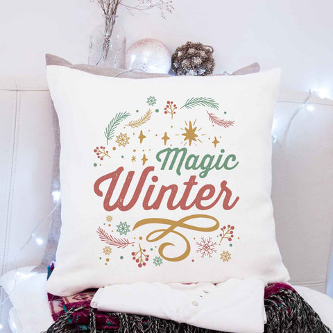 Kissen mit Weihnachtsmotiv - Magic Winter - Weihnachtsdeko - Geschenke für Frauen & Männer