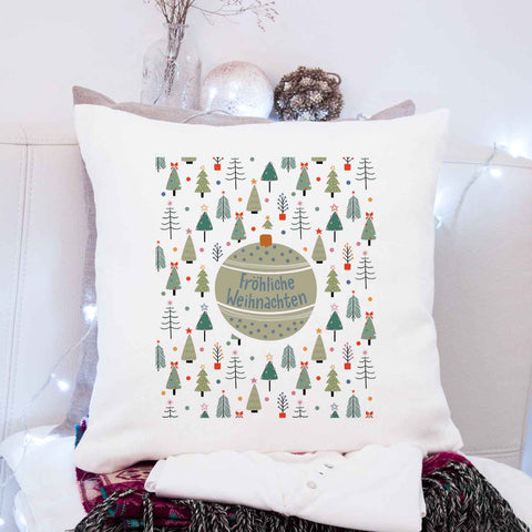 Kissen mit Weihnachtsmotiv - Fröhliche Weihnachten - Weihnachtsdeko - Geschenke für Frauen & Männer