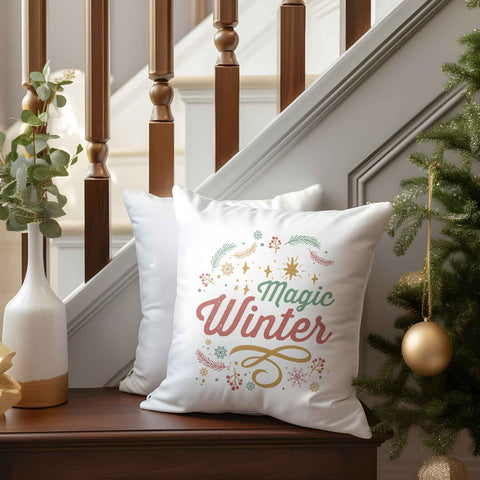 Kissen mit Weihnachtsmotiv - Magic Winter - Weihnachtsdeko - Geschenke für Frauen & Männer